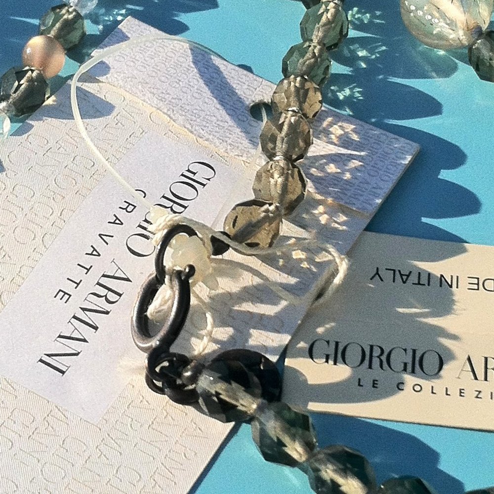 Vintage Runway Couture ARMANI Collezione necklace RARE NWT Iridescent crystal - Picture 7 of 8